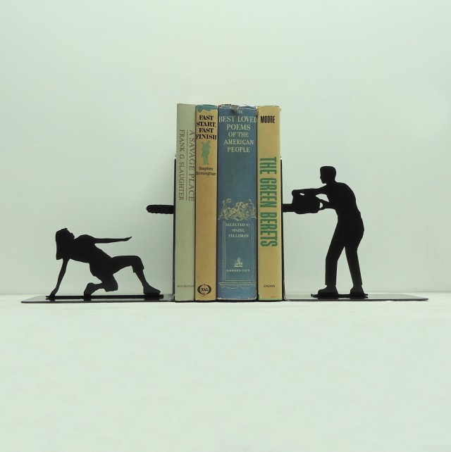 oliphillips:  Clever Bookends by Knob Creek Metal Arts 