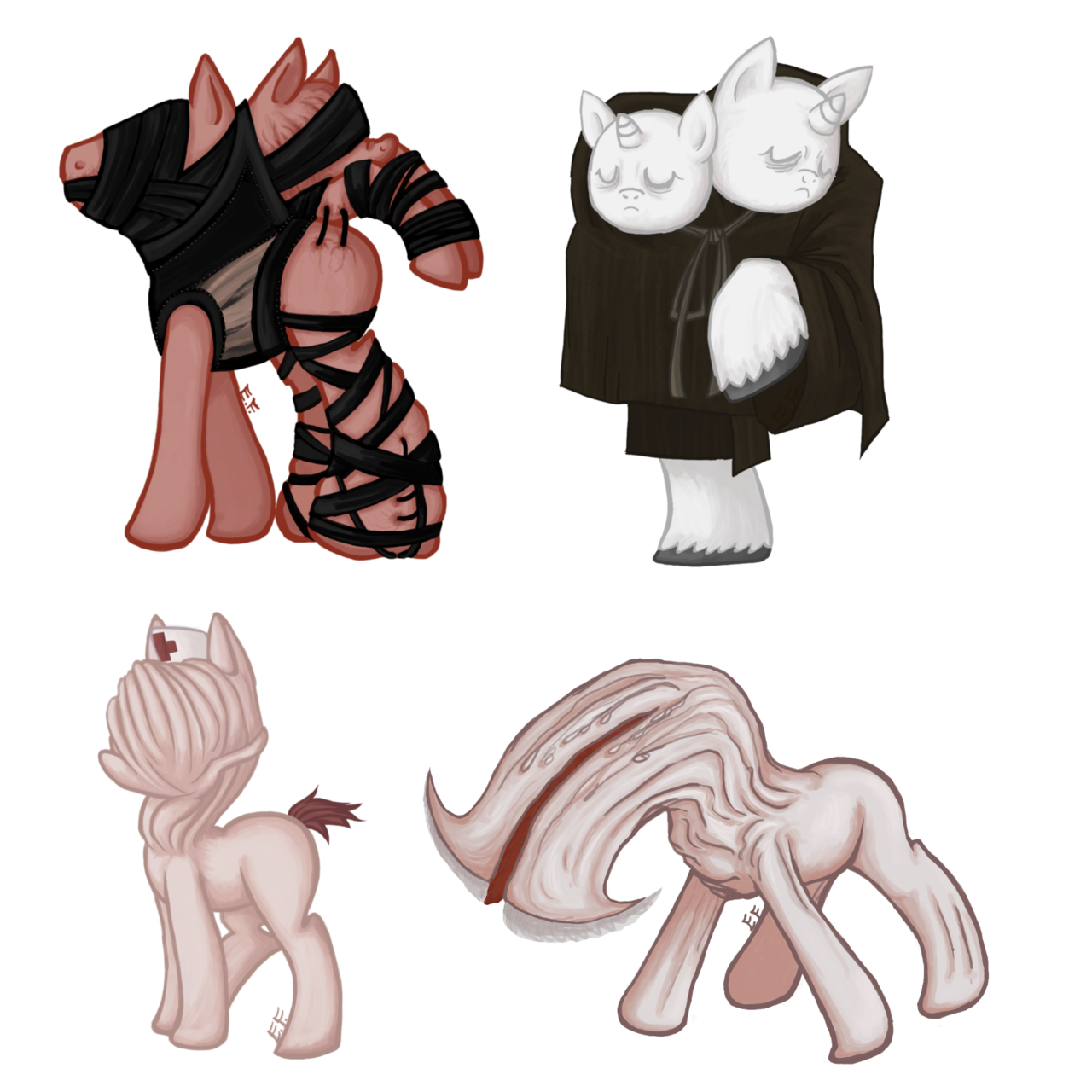 silenthaven:  auntmorphriska submitted:  Pony version of Siams, Twin Victims, Nurse