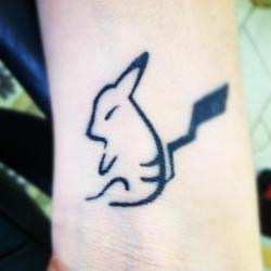 fuckyeahtattoos:   I got my tattoo done at Planet Ink by an awesome guy named Wes Holland in Austell, GA. It is my first tattoo and it’s a Pikachu. I customized it and made it my own. Some people might think my tattoo is random because it’s a Pokemon