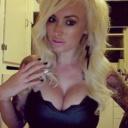 ashleeadams:  Oh #blonde #tattoos #model #me #stripper #dress (Taken with instagram) 