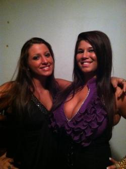titsintops:  The best kind of bestie nice cleavage on big girls even better on the girl with the purple top,mmmmm,xxxxxx.