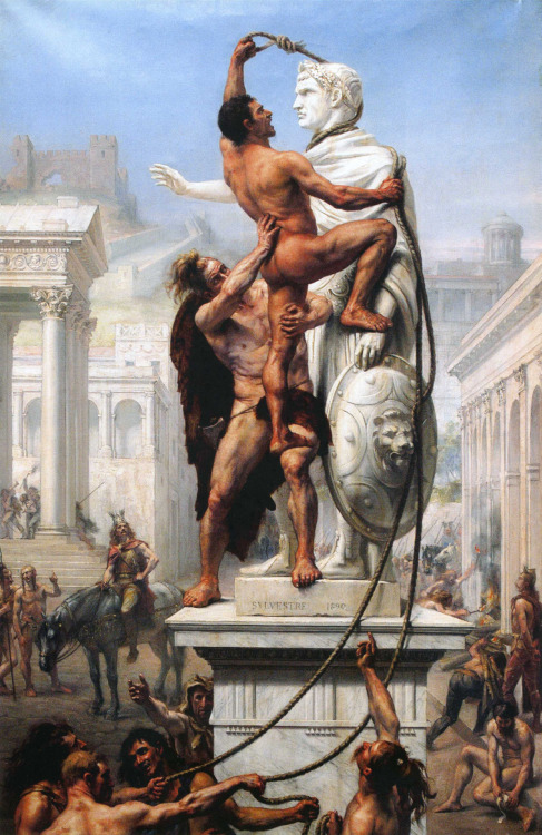 vcrfl:Joseph-Noël Sylvestre: The Sack of Rome by the Barbarians in 410, 1890.