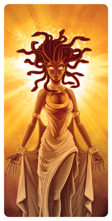 dwellerinthelibrary:causeimdanjones:The 4th and final Fantasy Lady! Medusa!An Egyptian-style Medusa.