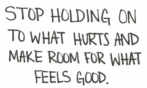 learn to let go.