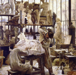 wasbella102:  “Sculptor,” Édouard Joseph Dantan (1848 - 1897) click on image for full effect 