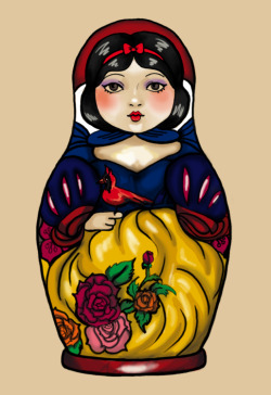 auroristar:  Snow White Matrioska. By me. 