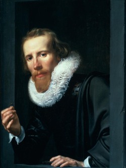 missfolly:  Werner van den Valckert: Portrait of a Man with Ring and Touchstone (1617)  