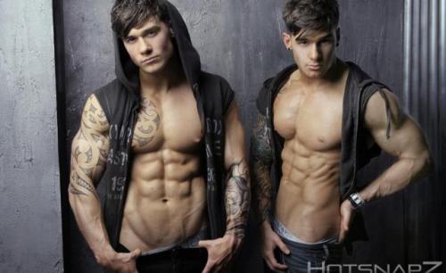 brothertobrother:  Kinda cheesy lookin bros, but what the fuck, right?  Harrison Twins: They make me have dirty thoughts of tag-teaming them simultaneously…  