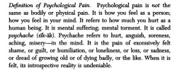  Psychological pain 