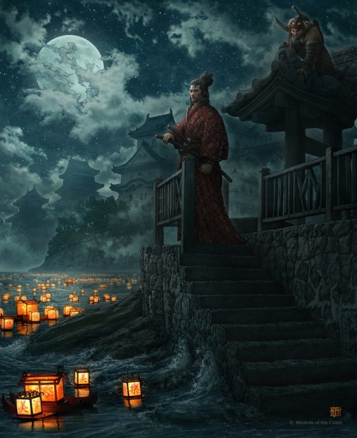 digital-visions:  Lanterns and the Moon by kerembeyit  