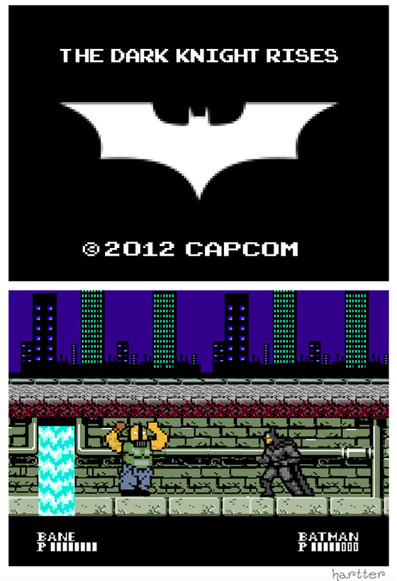 batmania:  The Dark Knight Rises retro videogame. Also check out: The Complete Unofficial