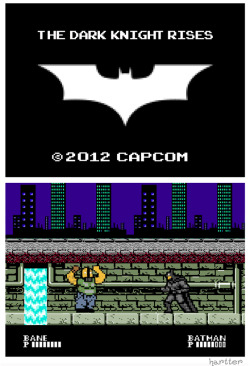 batmania:  The Dark Knight Rises retro videogame. Also check out: The Complete Unofficial ‘The Dark Knight Rises.’ Via 