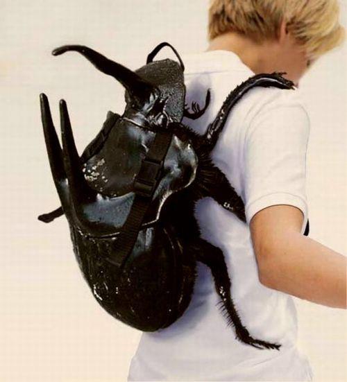 thoughtfulcynic:Wild and cool scarab backpack. 
