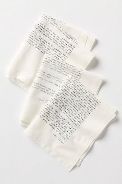 amandaonwriting:  Literary Napkins 