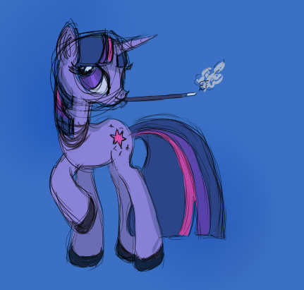 by http://askkaira.tumblr.com/ smoking Twilight with cigarette holder, omg D: <3