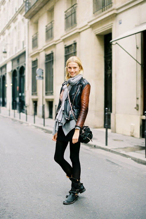 streetstyled: Model Cato Van Ee street style fashion, Paris, March 2012.