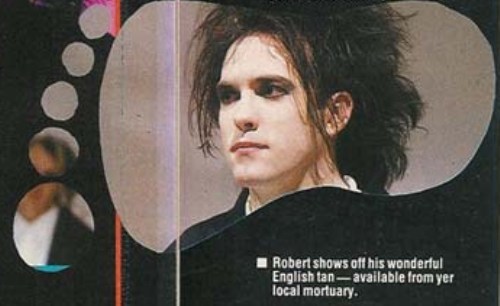 thatwasthejupitercrash:Robert Smith shows off his wonderful English tan - available from your local 