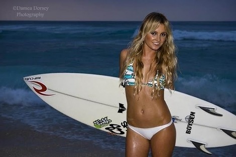 mslovejoy:For sure the hottest female surfer on tour!! Guys, Check her out… One of the few i’m actua