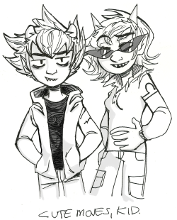 KARKAT AND TEREZI ARE NOT IMPRESSED WITH THOSE WATERED DOWN TRICKS. 