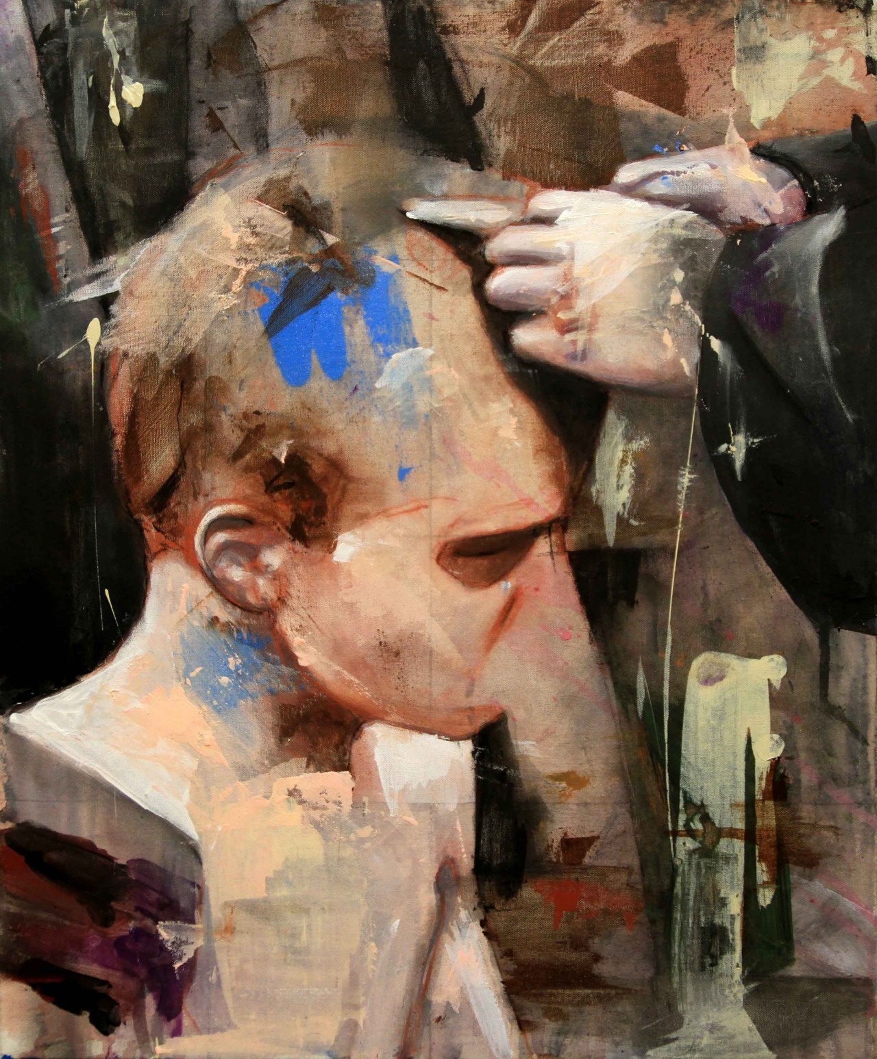 louros:  COME AND SEE n°52P  ; 38x46cm ; mixed media on canvas Lou Ros 2012