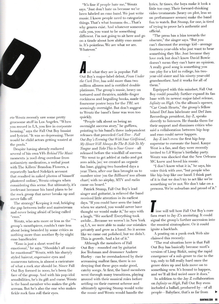 fuckyeahpetewentz:  old article from SPIN? i believe lots of nice photos
