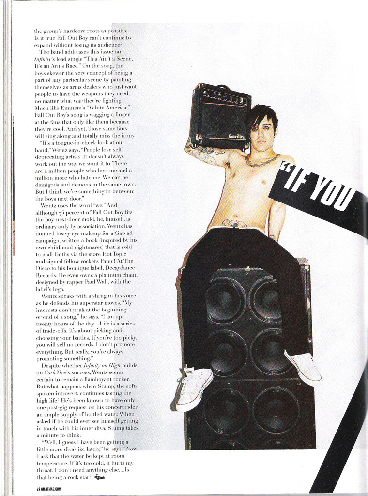 fuckyeahpetewentz:  old article from SPIN? i believe lots of nice photos