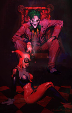 dcplanet:  Joker and Harley. Illustration