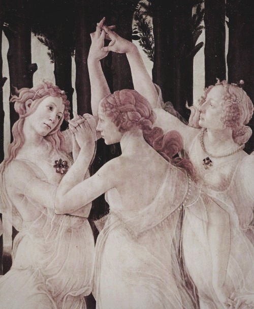 capacity:  Primavera (detail: The Three Graces - ca. 1482) by Sandro Botticelli.