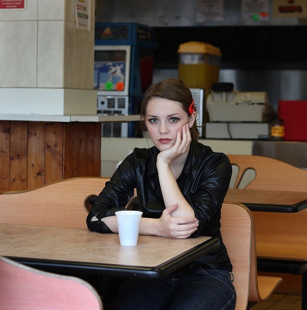 lesbilicious:  She’d sat there nursing one cup of coffee until all the other customers