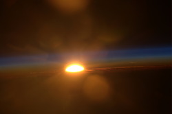 unknownskywalker:  Sunset from the ISS Sunset