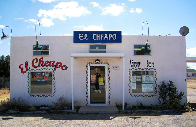 baroness:  El Cheapo Liquor, Marfa, TX by Michael R. Swigart on Flickr. I can’t