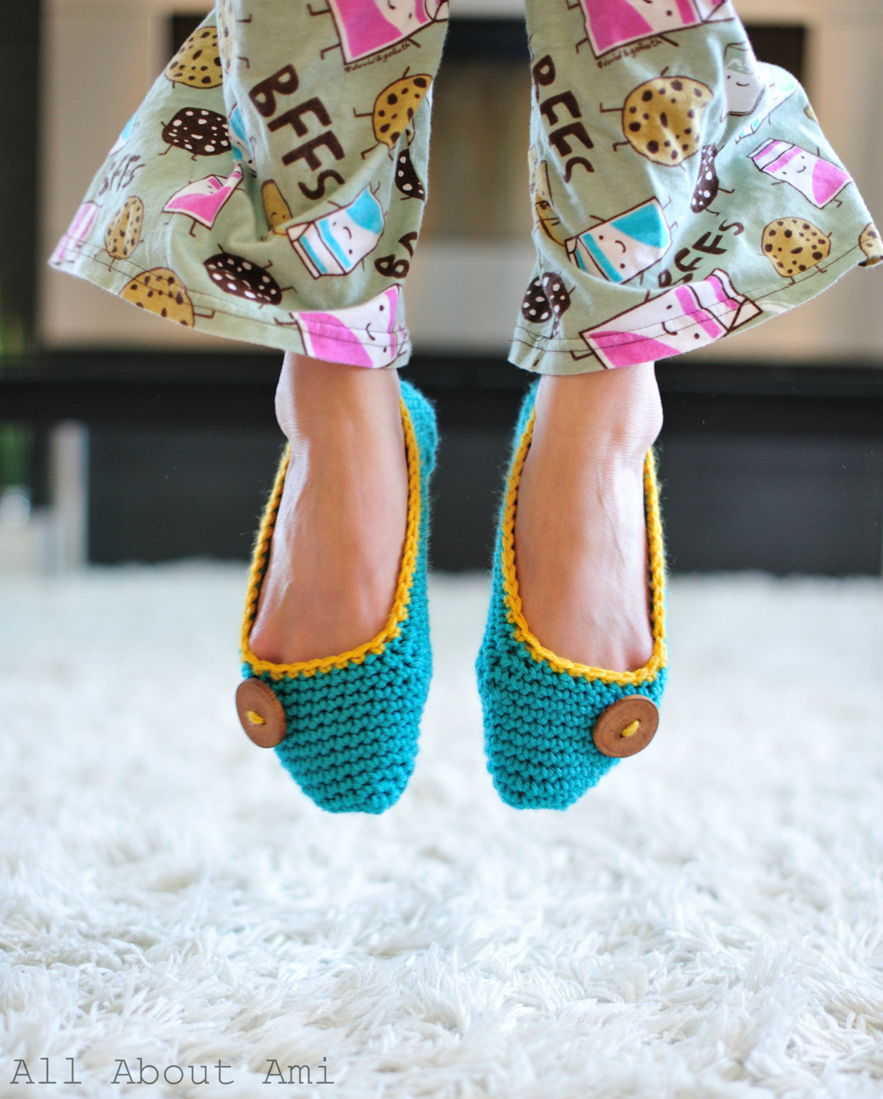 JUMP for JOY!
Sneak peek of upcoming blog post: Crochet Slippers [free pattern by “Little House by the Sea” (modified)]