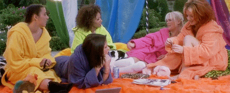 just some spice girls hanging out in the spice gazebo (or whatever)
