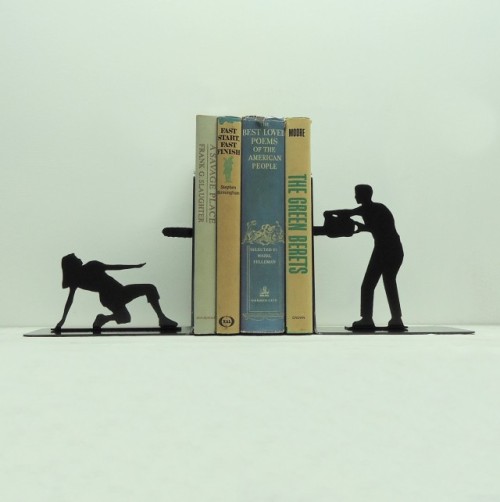 bookporn:  Book Ends by Knob Creek Metal Arts on Tumblr Also          