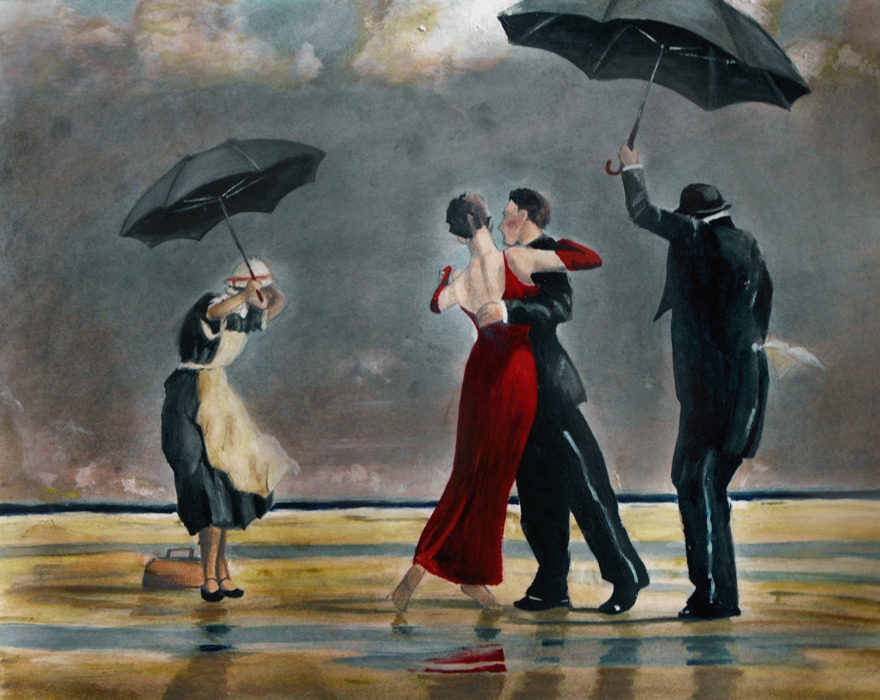 Singing Butler- copy Commission. Copy of a painting by Jack Vettriano5 days of work.