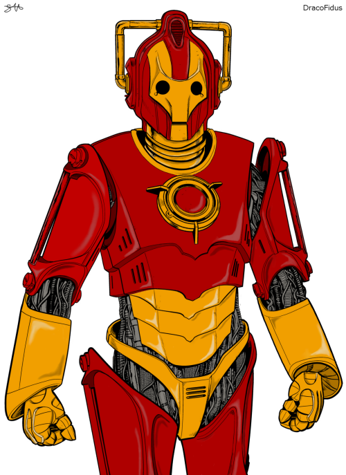 dracofidus:So I finished my Pendragon inspired Cyberman.It took eight hours and the shading killed m