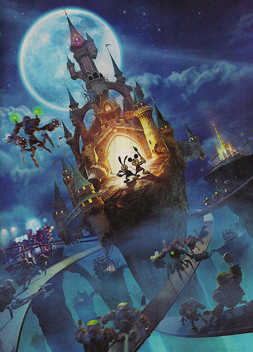 disneyprince-deactivated2012051:Epic Mickey: The Power of Two (Wii) artwork, scanned from the April 