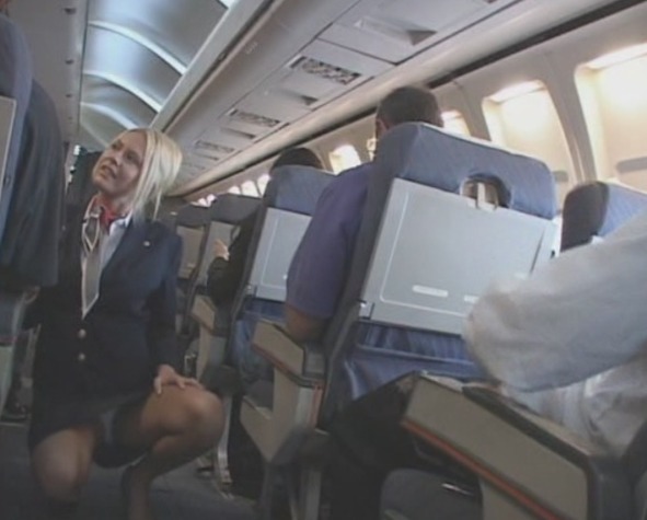 lesbilicious:  When stewardesses tease they encourage unseemly behaviour