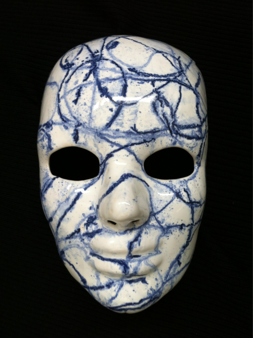 Ceramic, Earthenware, Thread Dipped In Cobalt.
