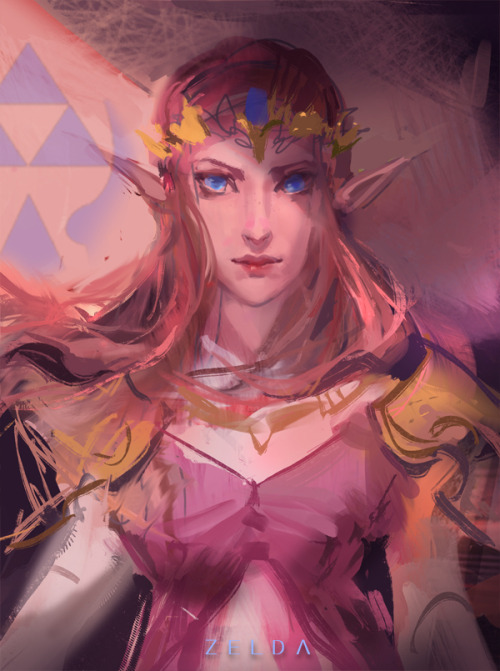 rossdraws:  Thanks for all the love lately,Here’s a sketch before I start homework, Stress releaseeeee.45 minutes I hate finishing things….Zelda!    whooaa