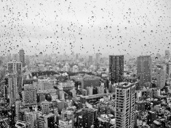 ethertune:  Rain on Glass- Tokyo Tower (By eamonida) 