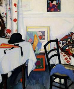 thorsteinulf:Samuel John Peploe - Interior with a Japanese Print (c.1915)