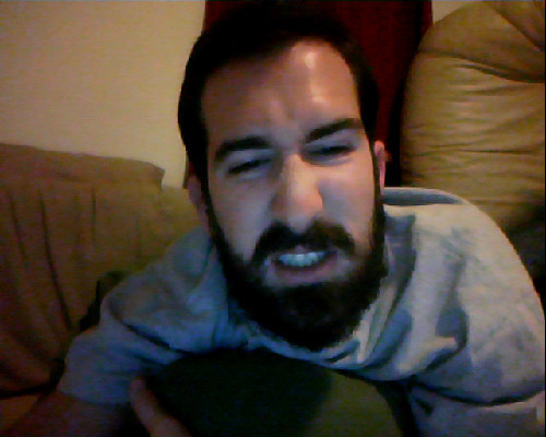 bored and fluffing out my beard because im goofy. herp a derp derp