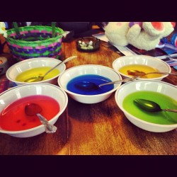 Egg colouring. #easter #egg #colours #bright