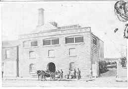 Western Brewery in Timor Street, Warrnambool, next to the savings bank. Notes written on reverse indicate that the building was being used as a firestation in 1961.
