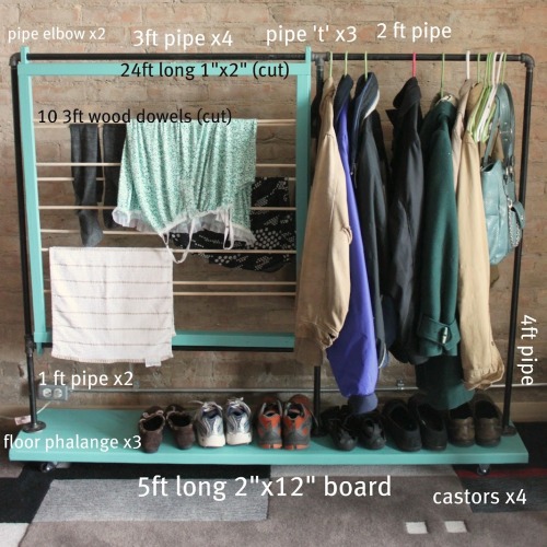 DIY Mini Closet without the Closet. For people who don&rsquo;t have enough closet space or have no c