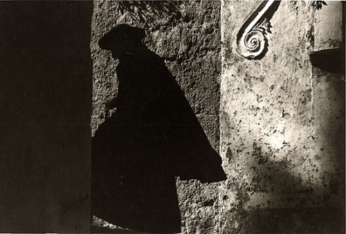 Ernst Haas, Positano Priest, Italy, 1953