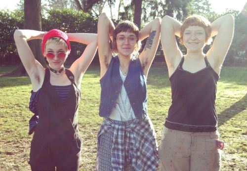 hairypitsclub:  Kelsea, Myself, and Ruth on the right. My hairy pitted gals!  the three &hellip;