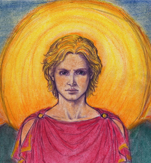 Adolescent Alexander the Great.  Drawing by Federica Constantini, pastels by C Benjamin Tracy