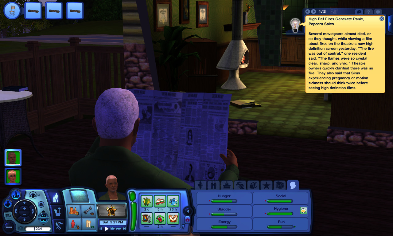 more reason to actually read the newspaper in the sims